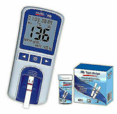 Mission Digital Hb Hemoglobin Testing Meter with 50 Test Strips  FREE DELIVERY