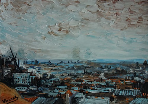 Seltenes feines einzigartiges Paris Gemälde, signiert Vincent van Gogh, mit COA