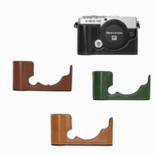 PU Base Bag Half Cover Case Shell for Olympus PEN E-P7 Camera