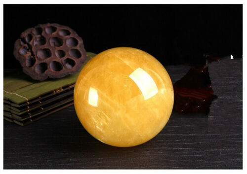Bola de cristal de cuarzo de calcita citrino natural amarillo decoración de piedras preciosas curativas - Imagen 5 de 8