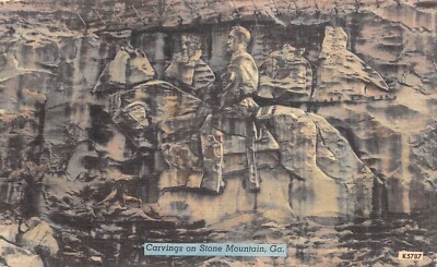 Confederate Memorial Monument Stone Mountain Georgia Postcard