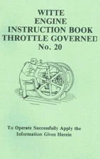 Witte Model B Throttle Governed Instruction Manual Book hit & miss