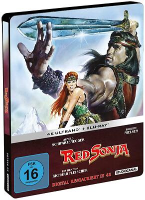 RED SONJA (Arnold Schwarzenegger) 4K Ultra HD + Blu-ray Disc, Steelbook NEU+OVP