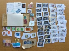 Job Lot Vintage Used Decorative Stamps & Envelopes Modern + Imperial 1930s-60s