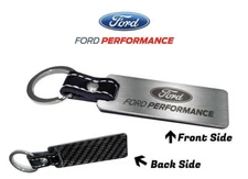 Ford Performance Keychain M-1800-FP Stainless Steel w/ Real Carbon Fiber Back