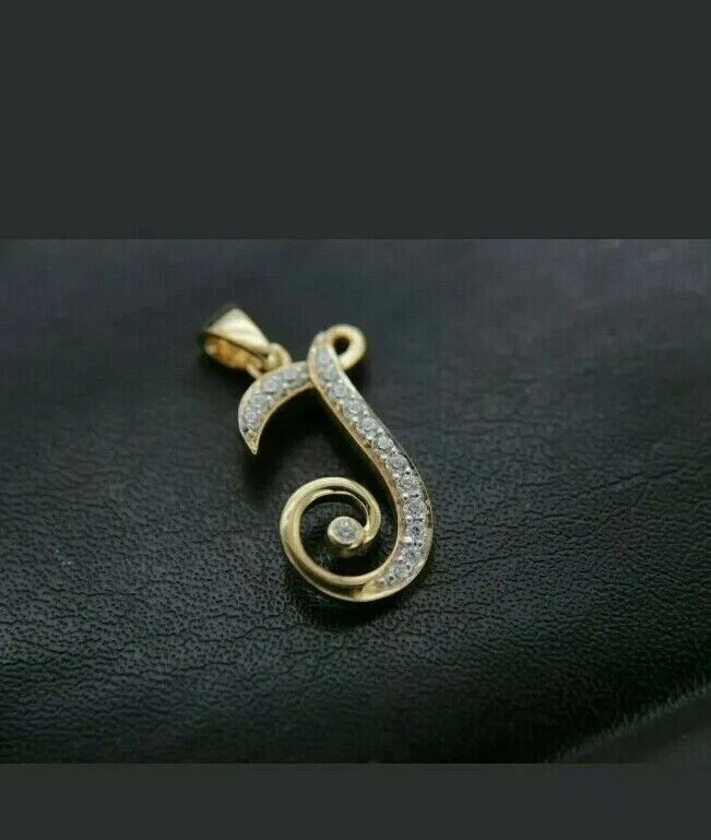 0,25 TCW Rund Geschnitten Simulierte Diamant Anhänger 14k Gelbgold Beschichtet - Bild 3 von 4