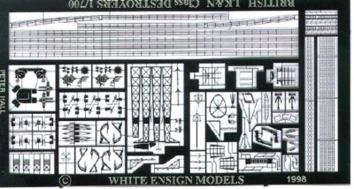 WEM PE7027 1/700 J, K, N Class Destroyer Detail Up Etching Parts