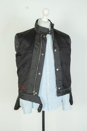 Men's Belstaff Biker Motorcycle Black Nylon Jacket Size M - Picture 9 of 13
