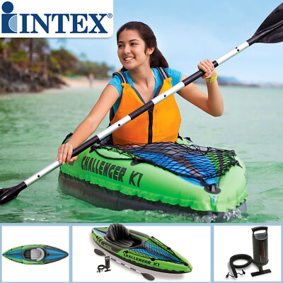 Intex 68305 Challenger K1 Boot Schlauchboot Angelboot Aufrüstung Kajak 274x76