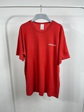 Vintage Adidas Trefoil Red T-Shirt Made in Yugoslavia L Mens Retro