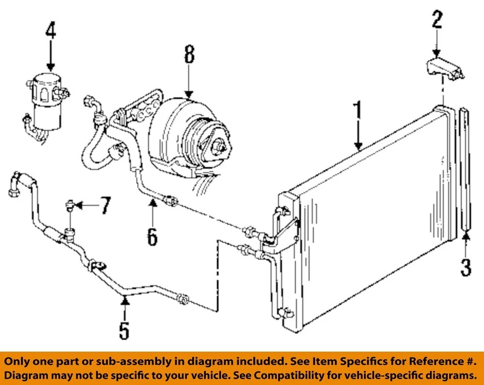 Used A/C Condenser fits: 1992 Chevrolet Camaro from VIN 197700 Grade A - Image 3 of 4