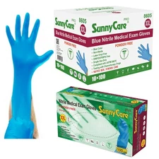 900Pcs SunnyCare 5.0mil Nitrile Exam Gloves Chemo-Rated (Vinyl Latex Free) XXL