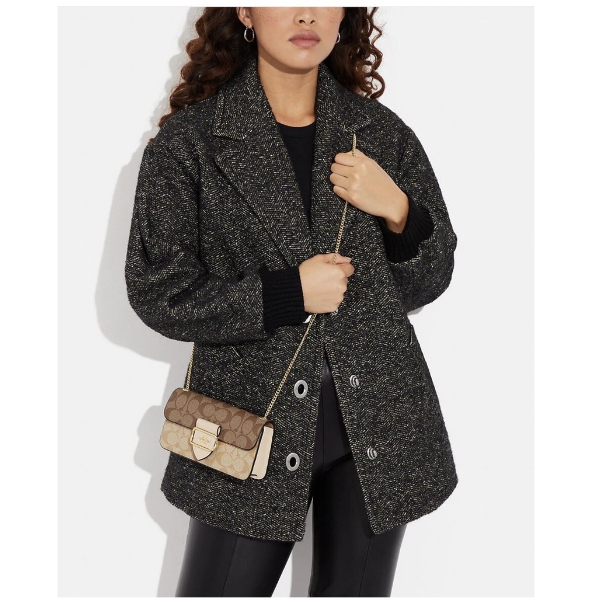 ばんこめ NWT Coach Morgan Crossbody In Colorblock Signature Canvas