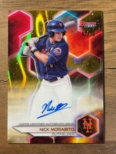 2023 Bowman's Best Nick Morabito Gold Lava Refractor Auto /75 Mets 