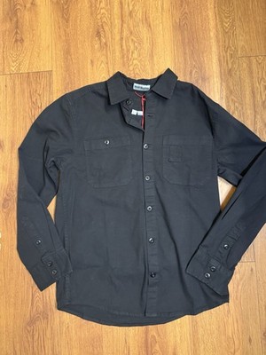 Topo Designs Men s XS Black Dirt Overshirt Jacket Button Closure Pockets