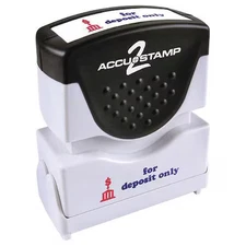 Cosco 038924 Accu-Stamp 2 For Deposit Only 2 Clr