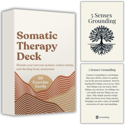 Somatic Therapy Cards with Exercises to Reset Your 8.5 x 11 inches, white 