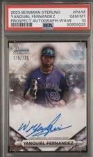 Topps 2023 Bowman Sterling Yanquiel Fernandez Auto Wave /125 PSA 10 Rockies
