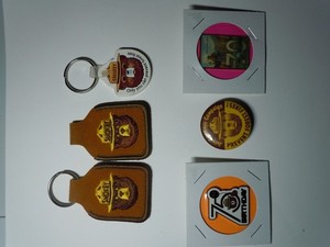Vintage Lot of 6 diff Smokey The Bear Keychains, Pins, Button Anniversary 70 75