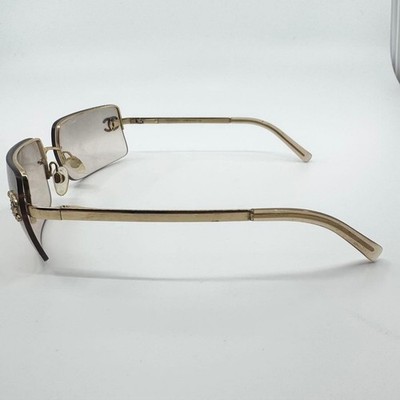 CHANEL 4104-B Rhinestones COCO Mark Sunglasses 62 ☐ 15 120 Gold