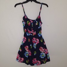 Cottagecore Y2K Picnic-Core Hollister Floral Mini Dress S Babydoll Spaghetti