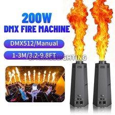 PAIDUN 2PCS 200W DMX Fire Machine Flamethrower Jet 3.2-9.8FT DJ Disco Party Club