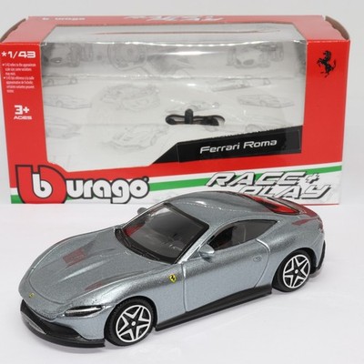Bburago - Maßstab 1:43 - Ferrari Roma - nagelneu verpackt - Druckguss Spielzeugauto - silber