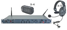 Clear-Com CZ-DX410-4UP DX410 Belt Pack System with CC-15 Headsets