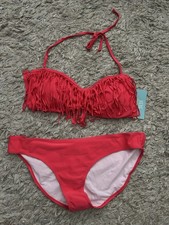 New Ladies WOMENS Size 18 Pink FRINGED BIKINI Set  TASSEL SWIMWEAR Bikinis