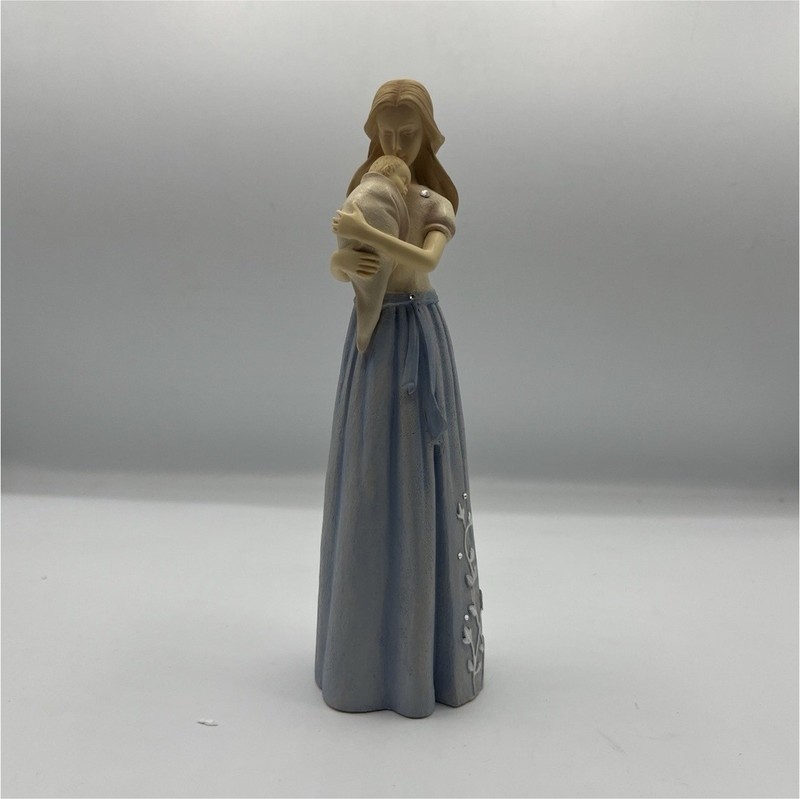 Enesco Foundations “Cradled in Love” Mother & Child Resin Figurine Matte Boxed