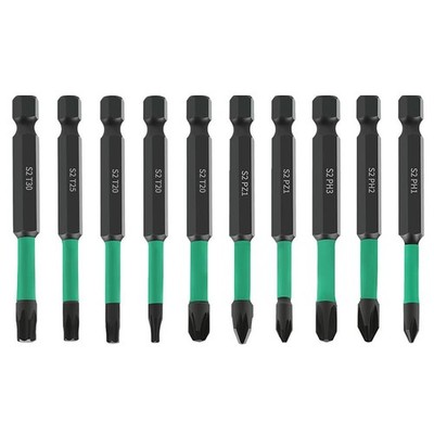 10PCS Magnetic Screwdriver Bit Set with Phillips+Pozidriv+Torx Head, Phillips...