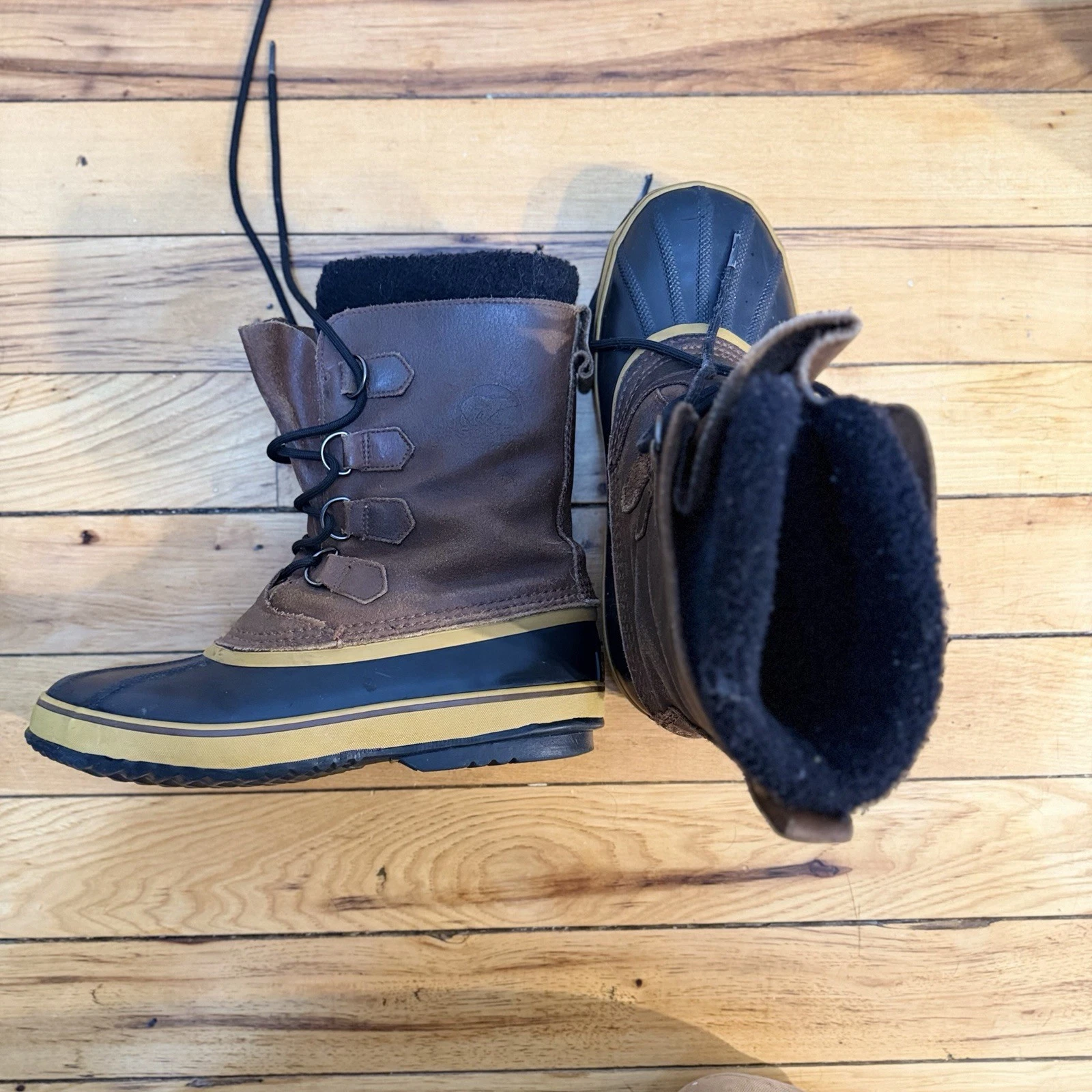 Sorel Boots Nm1439-200 Waterproof Snow Duck Rubber/Leather Men’s 10