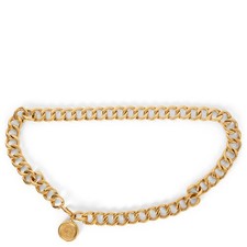 72828 auth CHANEL gold-tone metal 1990s MEDALLION CHAIN Belt OZ