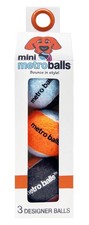 Mini Metro Balls, 3 pk Colors: Orange