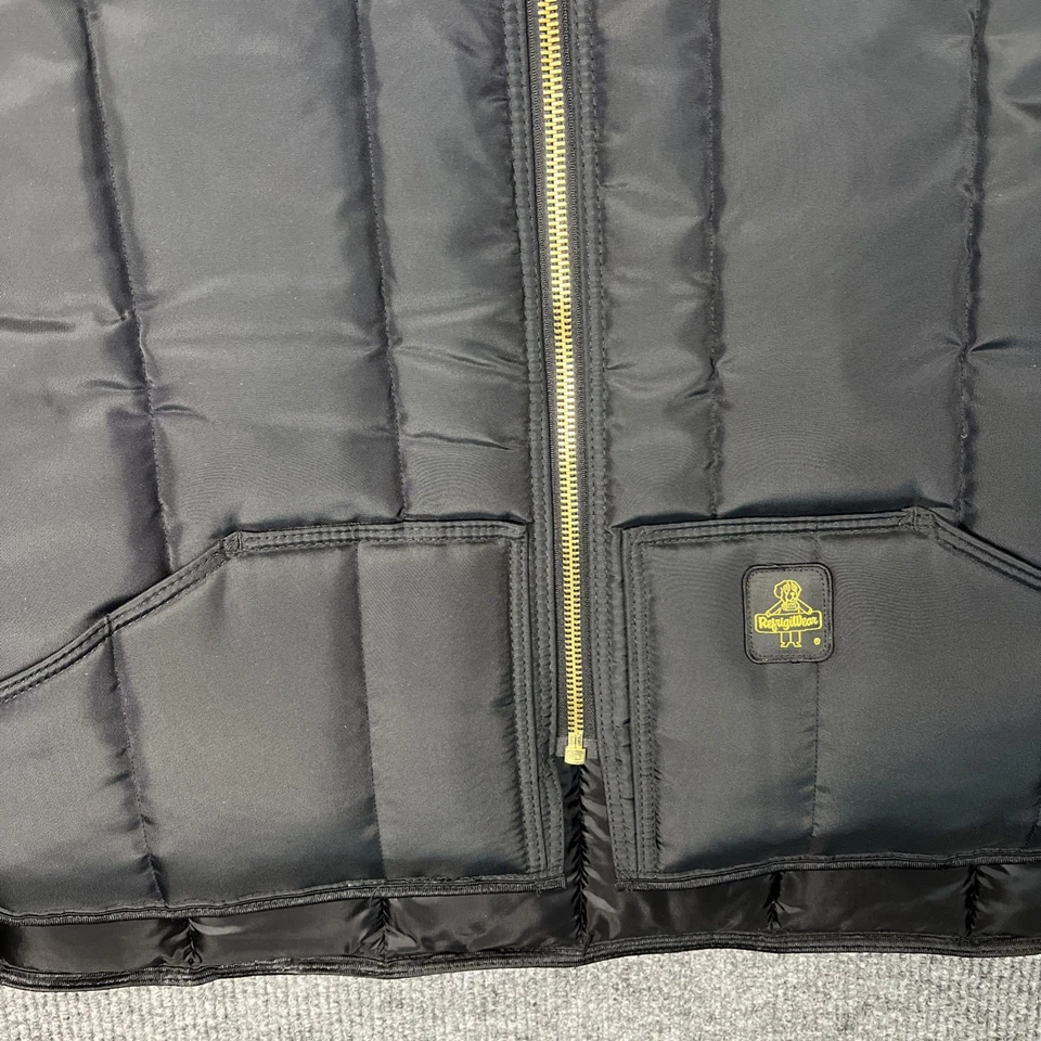 Chaleco de nailon con cremallera completa Refrigiwear para hombre talla 4XL negro acolchado ropa de trabajo frío extremo Foto 4 de 4