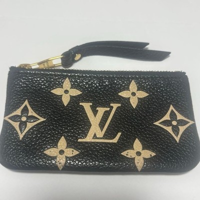 Echte LOUIS VUITTON Monogram Empreinte Pochette Cles schwarze Leder Geldbörse...