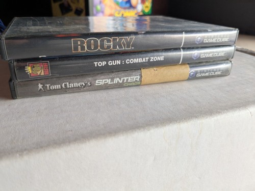 Nintendo Gamecube Lot Rocky Top Gun Combat Zone Splinter Cell Chaos Theory