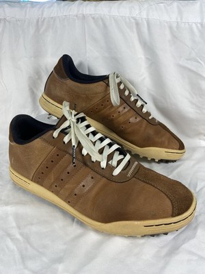 Adidas Adicross II Golf Shoes Men's Size 10.5 Brown Leather Athletic Spikeless