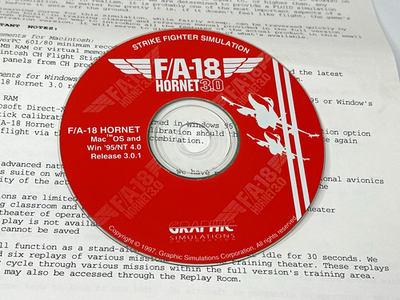 F/A-18 Hornet 3.0 PC MAC CD Strike Fighter Pilot Air-Combat Jet