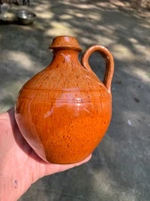 jugtown Jug One Pint with a Sweet Sweet Glaze North Carolina Pottery 