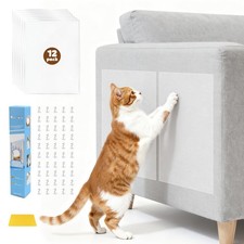 12 PCS Anti Cat Scratch Furniture Protector Clear Sofa 17.7x12 Inch 50 Pins
