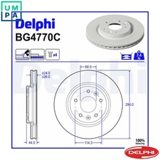2x BRAKE DISC BG4770C FOR RENAULT KADJAR KOLEOS/II/SUV NISSAN ROGUE/SPORT 1.3L