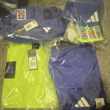 adidas Men's 2-Piece Tracksuit Set S Blue/Green Zip Jacket Pants Poly