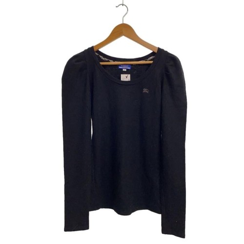 Burberry Blue Label, BURBERRY BLUE LABEL Puff Sleeve Sweater Wool Black 38 Womens Light Knit Top