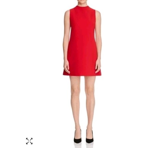 Alice+Olivia Womens Coley Red Mini Dress Size 6 $398