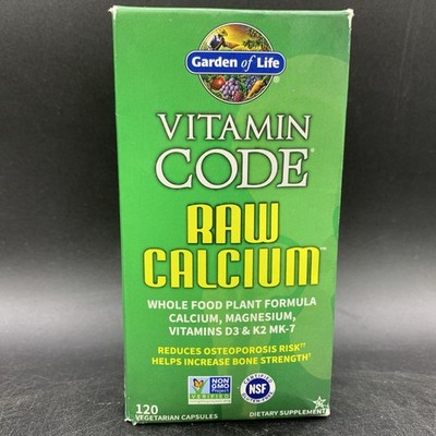 Garden of Life Vitamin Code Raw Calcium 120 Vegetarian Capsules EXP 03/27