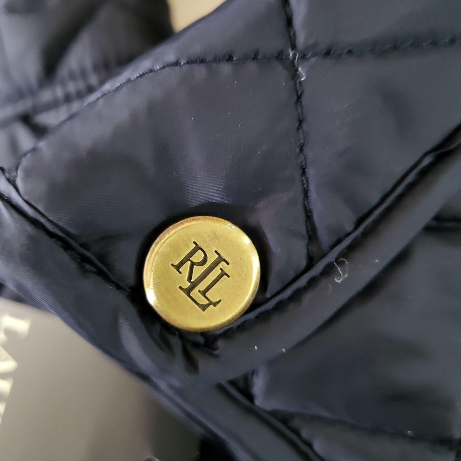 Lauren Ralph Lauren Diamond Quilted Jacket womens Size XL Navy thumbnail 4