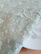 4 yds 16'' width spring floral garden double gauze cotton fabric 260358 A04