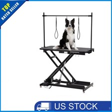 Heavy Duty Electric Dog Grooming Table 47" Height Adjustable Dog Grooming Arm