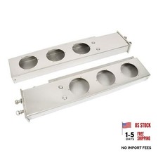 30 in Stainless Steel Mud Flap Hanger with Light Cutouts 2.5 in Bolt Spacing